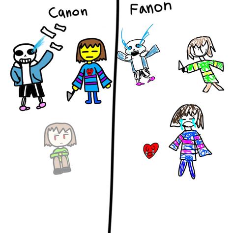 undertale fandom vs canon|More.